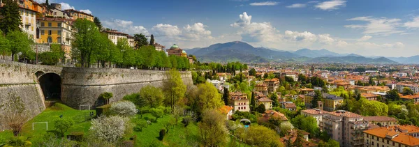 Panoramautsikt Över Bergamo Italien — Stockfoto