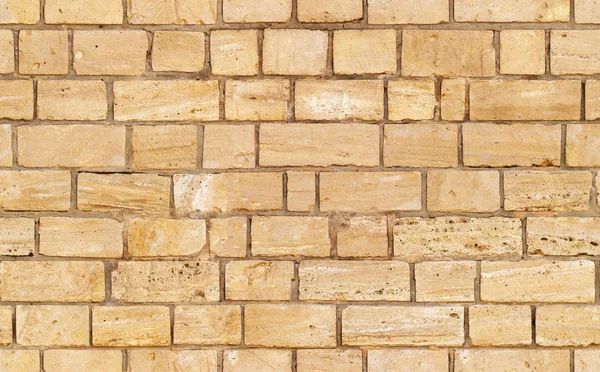 노란 원활한 벽돌 벽 텍스처 — 스톡 사진