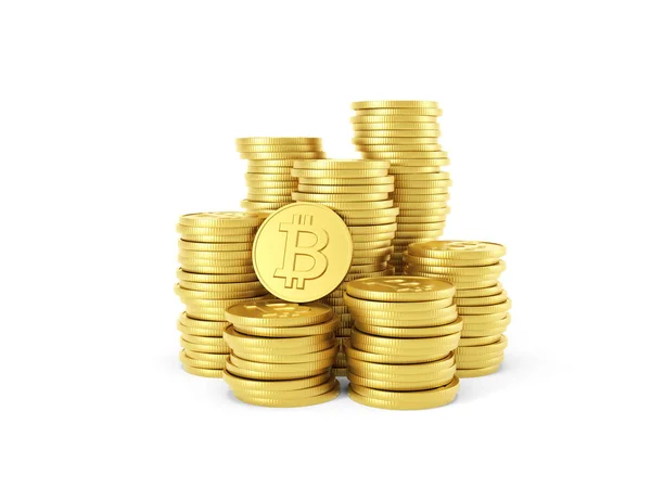 Zásobníku mincí bitcoin — Stock fotografie