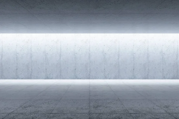 현대 콘크리트 공간 인테리어, 3d 렌더링 — 스톡 사진