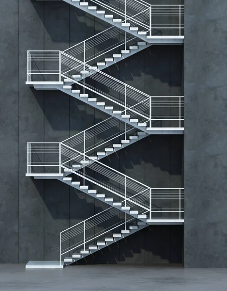 Escadas que conduzem para cima, renderização 3d — Fotografia de Stock