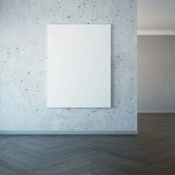 Blank picture on the wall, 3d rendering — Stock Photo, Image