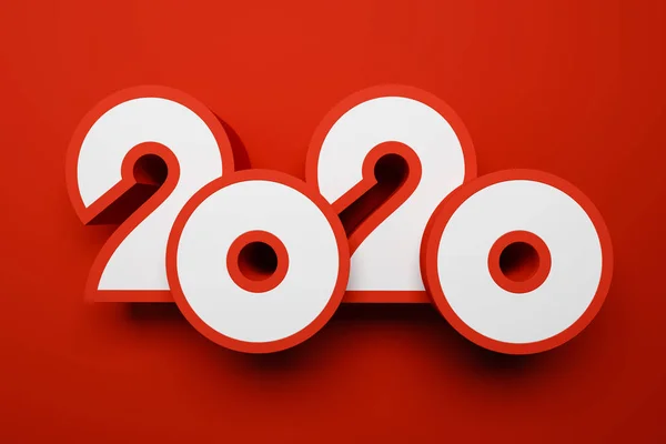 2020 Happy New Year creatief ontwerp achtergrond of wenskaart — Stockfoto