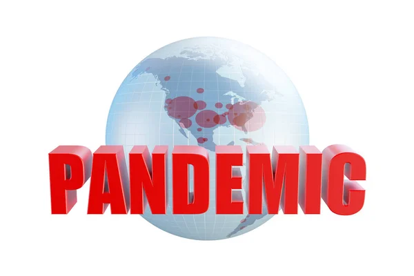 Концепція Пандемії Коронавірусу Covid Рендерингу — стокове фото