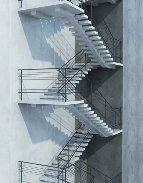 Treppe Nach Oben Rendering — Stockfoto