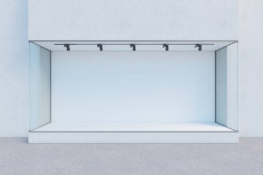 boş dükkan vitrini, 3D görüntüleme