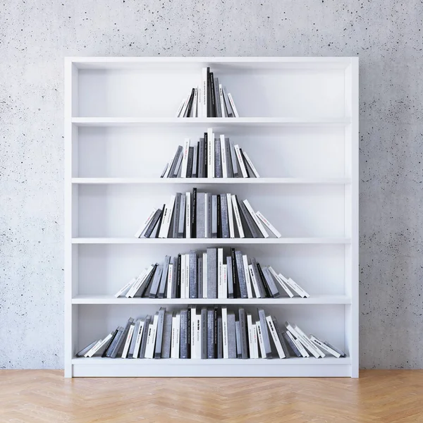 Arbre Noël Des Livres Sur Étagère — Photo