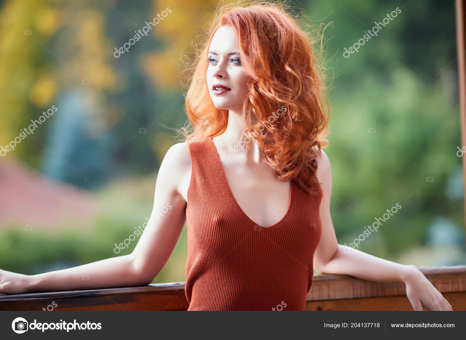 Premium Photo | Beautiful red-haired woman in the forest, unity with  nature, romantic mysterious portrait of a girl, twilight nature