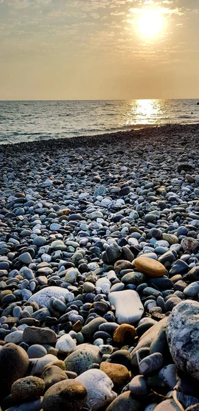 Smooth Beach Stones Background — Stock Photo, Image