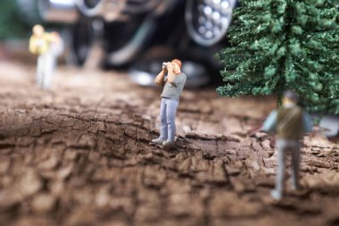 Minyatür insanlar photograpehr: Retro, eski, vintage ve klasik film kamera çekim