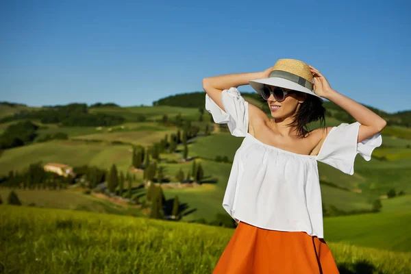 Donna Toscana Vacanza Italiana — Foto Stock