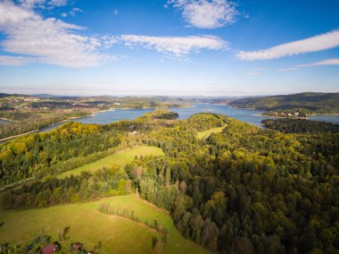 Hava Manzara - gündoğumu, sonbahar alanları