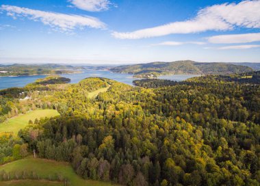 Hava Manzara - gündoğumu, sonbahar alanları