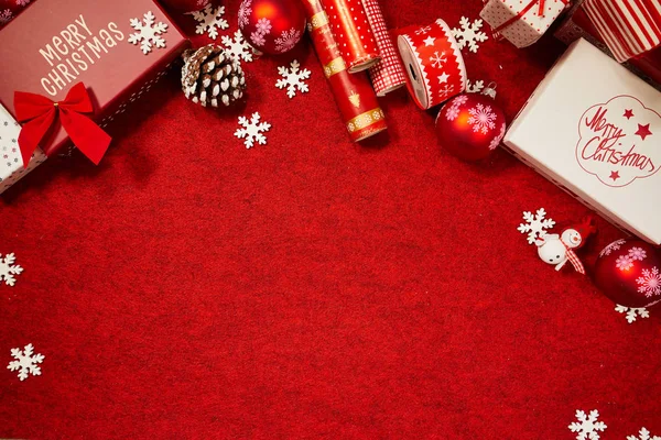 Veel Van Doos Van Gift Kleur Achtergrond Voor Kerstkaart — Stockfoto