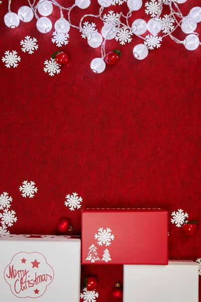 Fondo Vertical Rojo Navidad — Foto de Stock