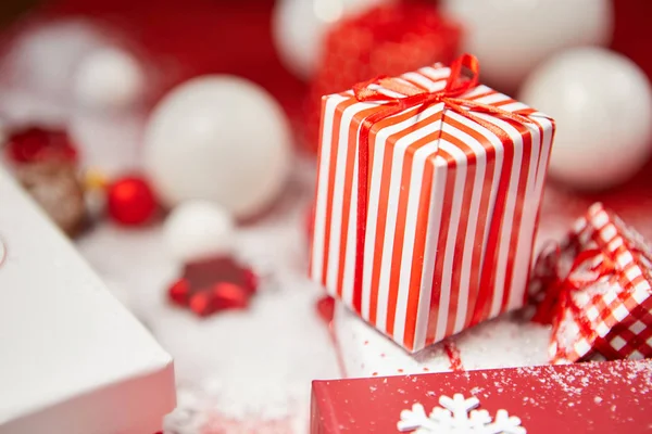 Kerstdecoratie Rode Kleuren — Stockfoto