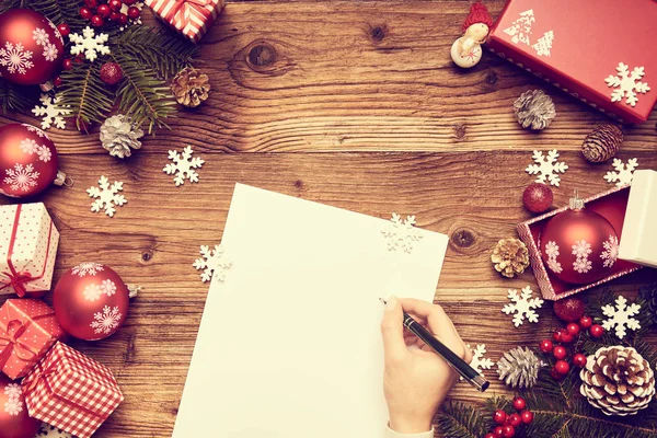 List Santa Claus Prezenty Świąteczne — Zdjęcie stockowe