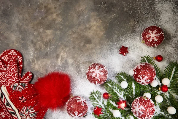 Houten Achtergrond Pine Tree Cone Concept Van Kerstmis Bovenaanzicht Tabel — Stockfoto