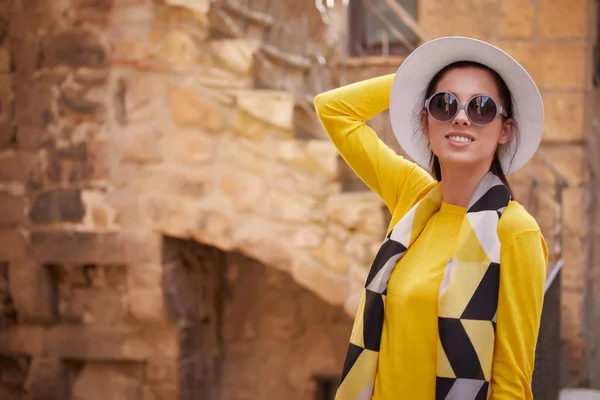 Mooie Toeristische Italië Oude Stad Concept Beetje Lawaai Maakt Vintage — Stockfoto