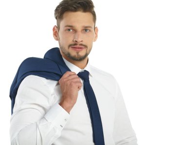 iş, insan ve office kavramı - iş takım elbiseli adamı