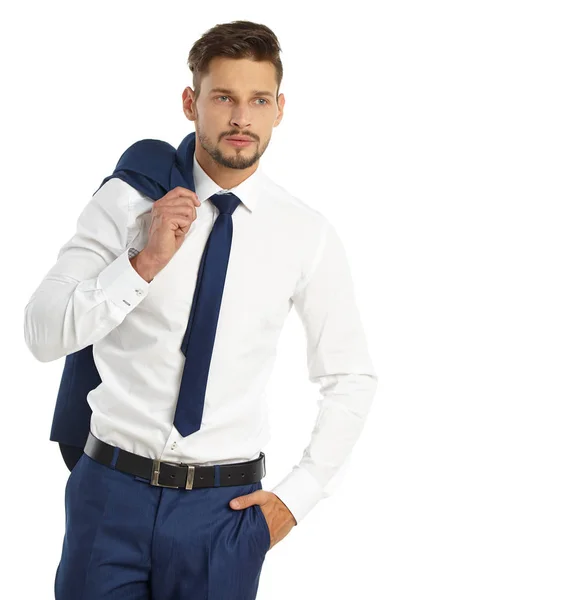 Business Persone Concetto Ufficio Uomo Affari Giacca Cravatta — Foto Stock