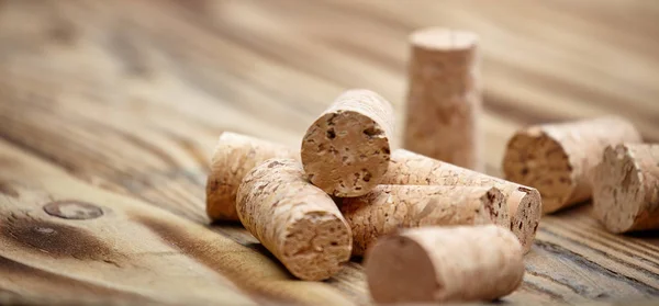 Many Wine Corks Wood Barrel — Stock Photo, Image