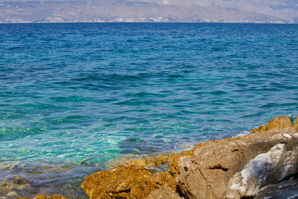 Türkisblaues Wasser Der Adriaküste Kroatien — Stockfoto