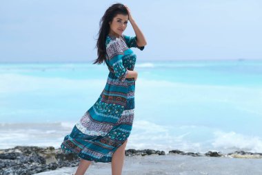 Rahat Kız Nefes Temiz Hava, Duygusal Seksi Model Yakın 