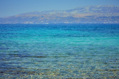 seascape Adriyatik gökyüzü ve deniz arka plan.
