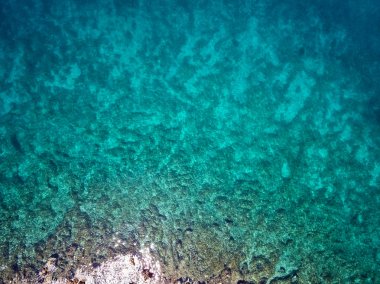 Hırvatistan sahil şeridi havadan görünümü 