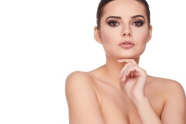 Doğal Güzellik Portresi. güzel kadın. mükemmel taze Kayak