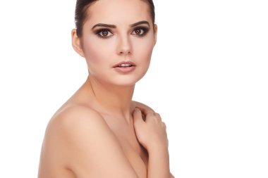 Doğal Güzellik Portresi. güzel kadın. mükemmel taze Kayak