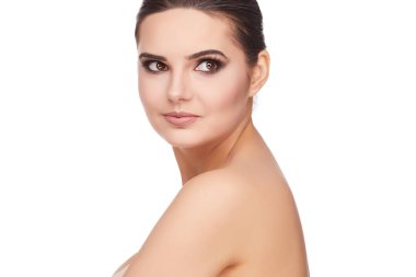 Doğal Güzellik Portresi. güzel kadın. mükemmel taze Kayak