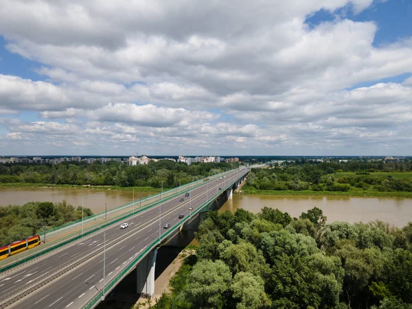 Blick Auf Die Weichselbrücke Warschau — Stockfoto