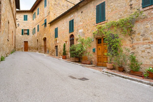 Streets Small Italian Town Tuscany — Stock Photo, Image