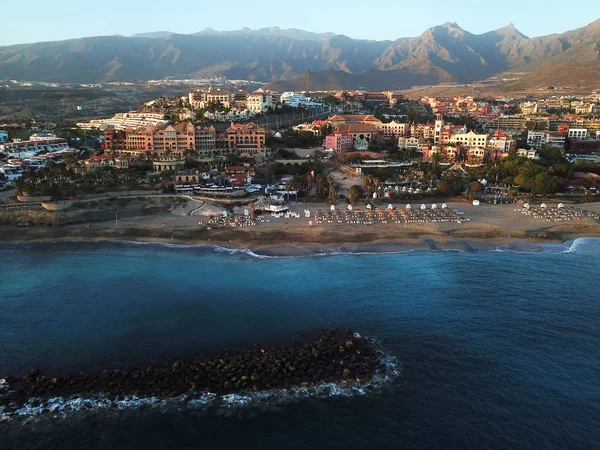 Pemandangan Udara Kota Pantai Atlantik Tenerife Kepulauan Canary Spanyol — Stok Foto