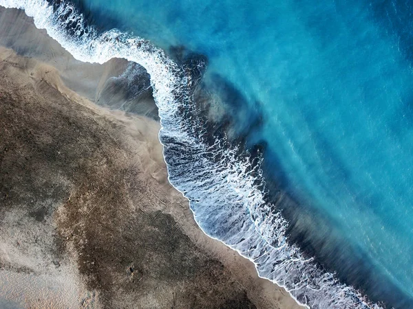 Widok Góry Bezludnej Plaży Wybrzeże Wyspy Teneryfa Wyspy Kanaryjskie Hiszpania — Zdjęcie stockowe