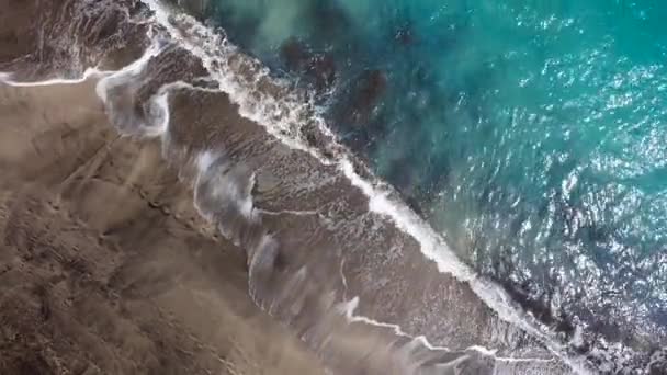Veduta Aerea Una Spiaggia Deserta Costa Dell Isola Tenerife Isole — Video Stock