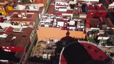Katedral ve townscape San Cristobal De La Laguna, Tenerife, Kanarya Adaları, İspanya yükseklikten görüntülemek