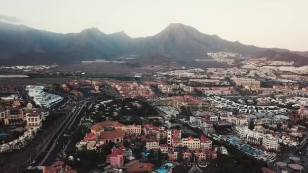 Pemandangan Udara Kota Santa Cruz Tenerife Pantai Atlantik Tenerife Kepulauan — Stok Video