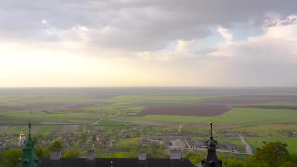 Vista aérea del Castillo de Pidhirtsi, Ucrania — Vídeos de Stock