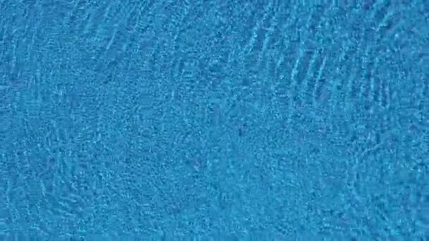 Topputsikt från en drönare över ytan av poolen — Stockvideo
