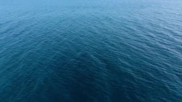 Voando sobre a superfície azul do mar ou do oceano — Vídeo de Stock