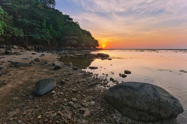 Tropischer Strand Ebbe Zeit Vor Sonnenuntergang — Stockfoto