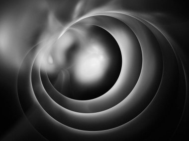 dijital soyut fraktal arkaplan bilgisayarda siyah ve beyaz olarak oluşturuldu.