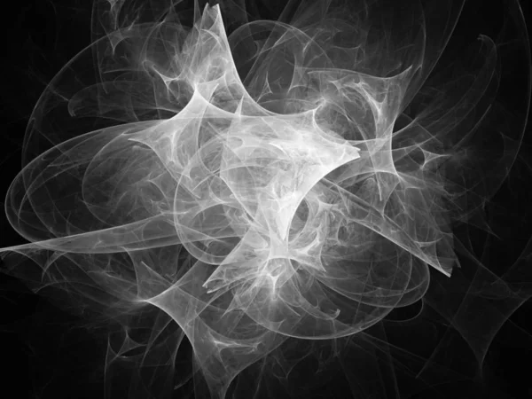 dijital soyut fraktal arkaplan bilgisayarda siyah ve beyaz olarak oluşturuldu.