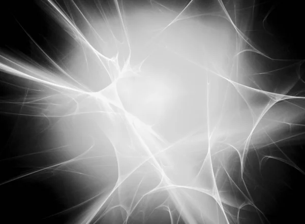 Digital Abstract Fractal Background Generated Computer Black White — Stock Photo, Image