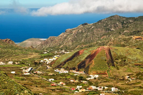 Uitzicht Vallei Hemel Zee Tenerife Canarische Eilanden Spanje — Stockfoto