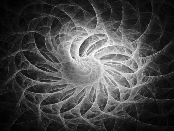 Digitale Abstracte Fractal Achtergrond Gegenereerd Computer Zwart Wit — Stockfoto