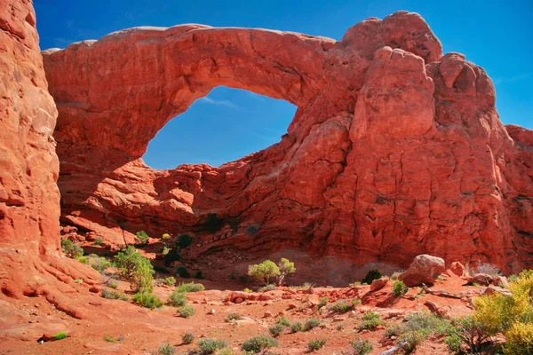 Belas Formações Rochosas Arco Parque Nacional Dos Arcos Utah Eua — Fotografia de Stock